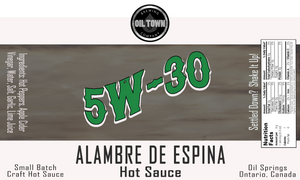 5W-30 Alambre De Espina Hot Sauce